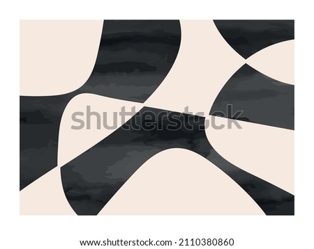 Minimal hand drawn geometric background. Design for poster, wall decoration, cover. EPS10 vector template with simple shapes