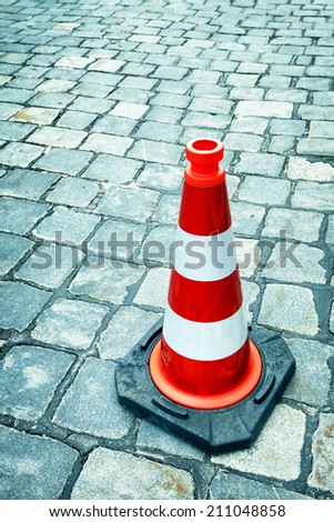 traffic cone with space for text