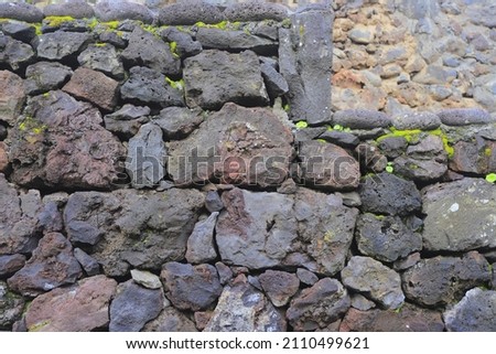 Volcanic fence, wall on Corvo