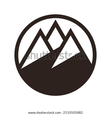 Mountain logo isolated on white background