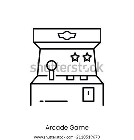 arcade game icon. Outline style icon design isolated on white background