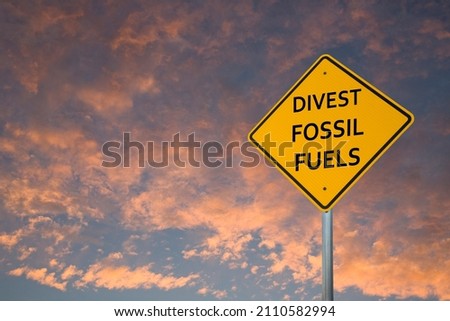 Divest Fossil Fuels Road Sign