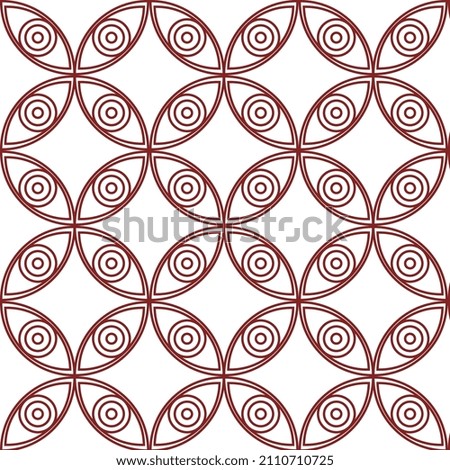 Abstract geometric pattern in dark red on a white background for the design of wallpaper, textiles, postcards, banners.