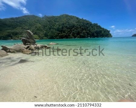 Clear sea at Surin islands in Thailand