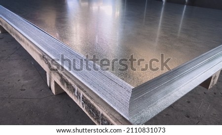 Galvanized steel plate for background.  Royalty-Free Stock Photo #2110831073