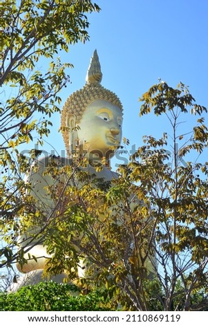  Big Buddha image in the evening sunlight