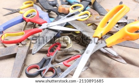 scissors and shears for various works and DIY