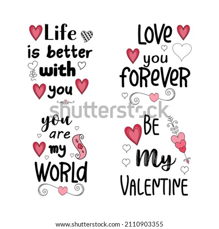 Valentines Day lettering quotes for tshirt