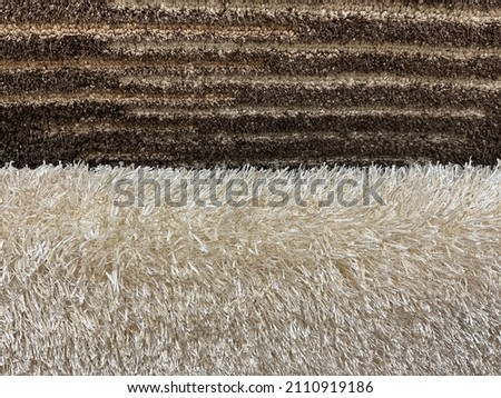 Wool handmade design texture pattern closeup background on texture surfaces with white and brown color.