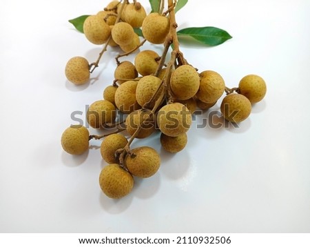 langan fruits isolated on white background