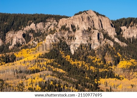 Cimarron Ridge rises above the Cimarron River Valley, in South Western Colorado.
