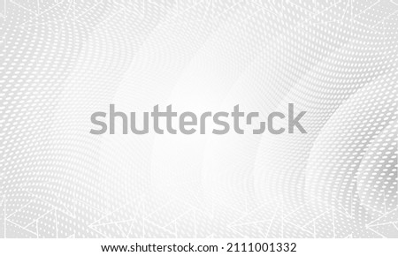 Grey Line Design Wall Background. Bright Motion Graphic Shape Design. Pastel Elegant Abstract Wave Wallpaper. Grayscale Clean Vector Template Background. Royalty-Free Stock Photo #2111001332