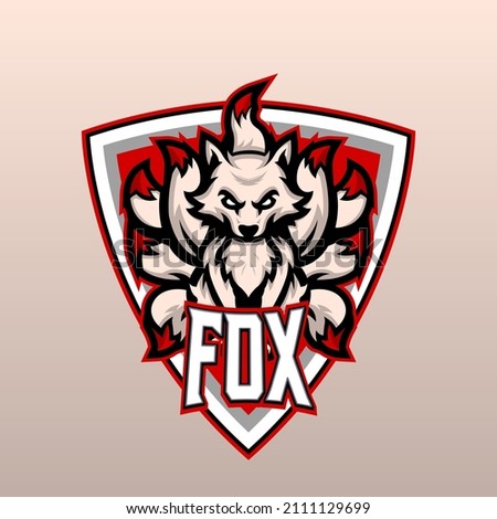 Angry Fox Logo E-Sports Mascot
