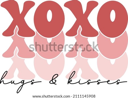 xoxo hugs  kisses t shirt design  Royalty-Free Stock Photo #2111145908