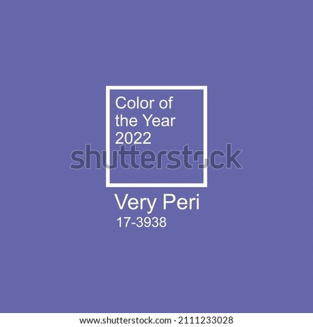 Demonstrating Pantone color of 2022 year. Very Pery. Purple background with text color of the year 2022