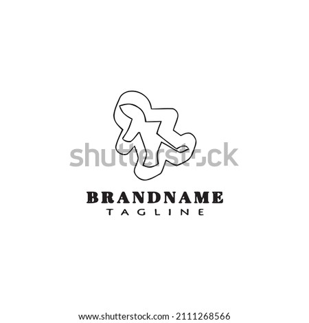 cookie cutter logo cartoon icon design template modern isolated vector illustration