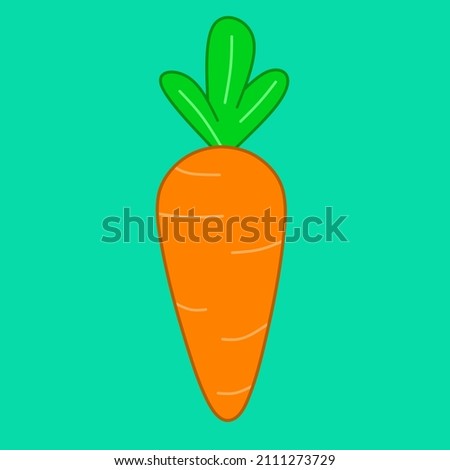vector of a carrot. for templates or children's learning methods.