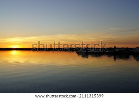 Sunset at the Mirower See in Mirow.	 Royalty-Free Stock Photo #2111315399