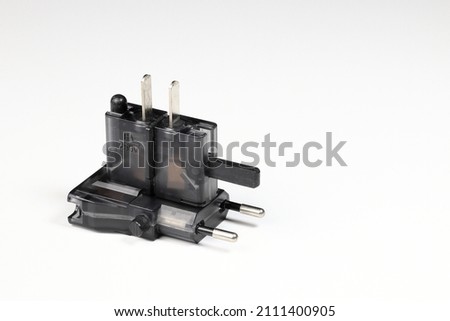 disassemble type Universal plug adapter, travel plug adapter isolated on white background
