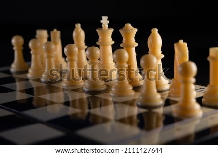 chess leadership concept on the chessboard background