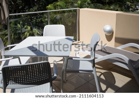View of bright outdoor living space