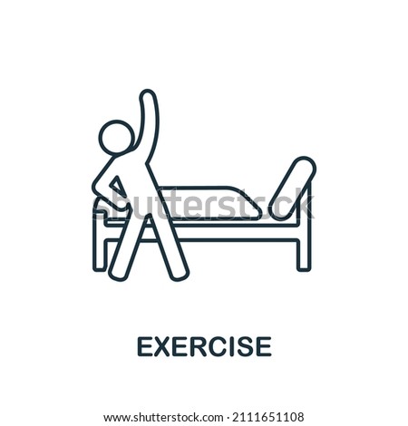 Exercise icon. Line element from home rest collection. Linear Exercise icon sign for web design, infographics and more.