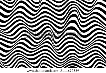 Abstract seamless vector pattern. Waves. Lines. Distorted. Isolated Royalty-Free Stock Photo #2111692889