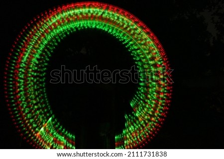 Beautiful Light Painting Photography nigh time Royalty-Free Stock Photo #2111731838