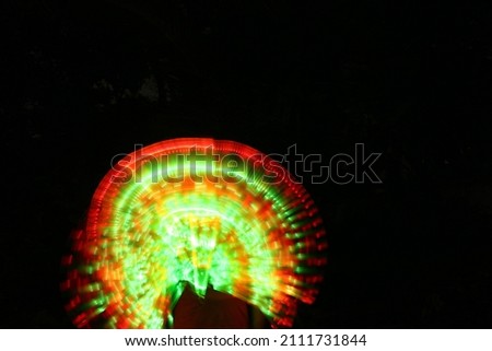 Beautiful Light Painting Photography nigh time Royalty-Free Stock Photo #2111731844
