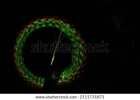 Beautiful Light Painting Photography nigh time Royalty-Free Stock Photo #2111731871