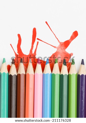 Colored Pencils - Stock Image macro.