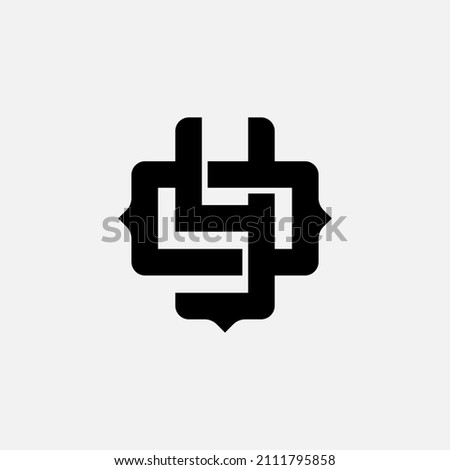 Monogram, Badge logo, Initial letters O, Y, OY or YO, Interlock, Modern, Sporty, Black Color on White Background