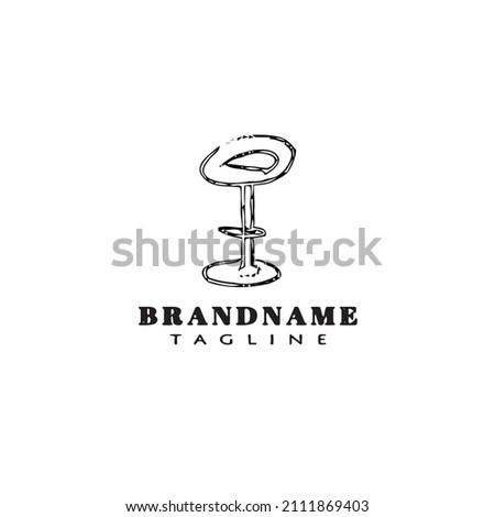 chair logo cartoon icon design template black modern isolated vector flat