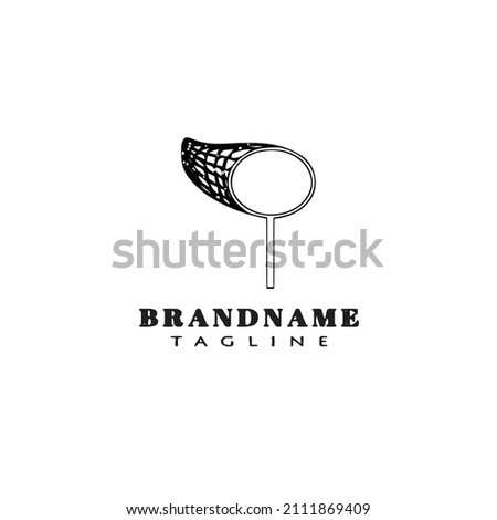 butterfly net logo cartoon icon design template black modern isolated vector cute