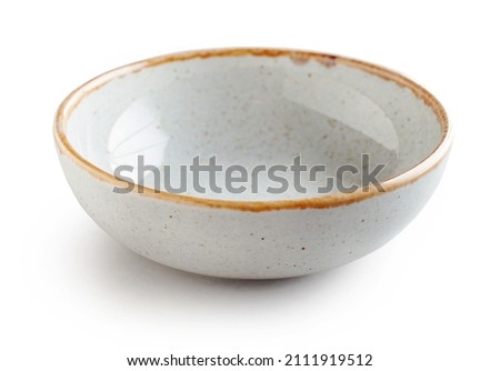 empty bowl isolated on white background Royalty-Free Stock Photo #2111919512