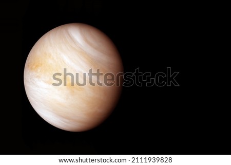 Planet Venus on a black background. Elements of this image furnished by NASA. High quality photo
