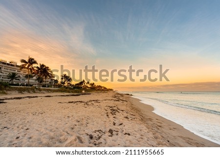 Beautiful picture of sunset at Palm Beach, Florida, United States of America, taken in December, 2018