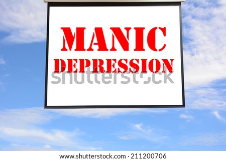 Write MANIC DEPRESSION in The hanging projection screen