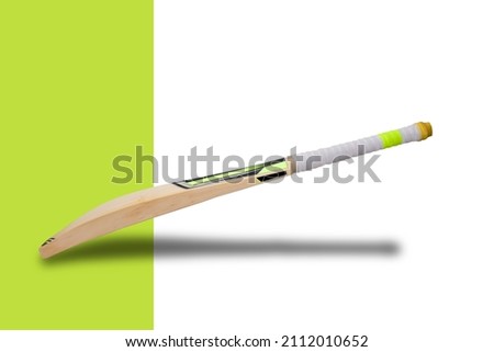 cricket bat isolated with white background . 