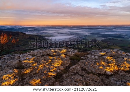 look over golden stones landscape