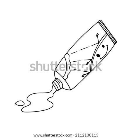 Sunscreen. Summer vacation accessories. Vector illustration isolated on a white background.