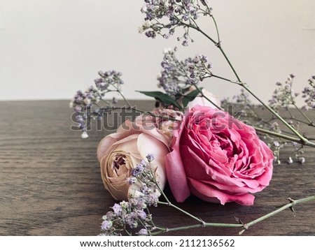 Flowers background. Spring flowers on the table. Floral wallpaper
