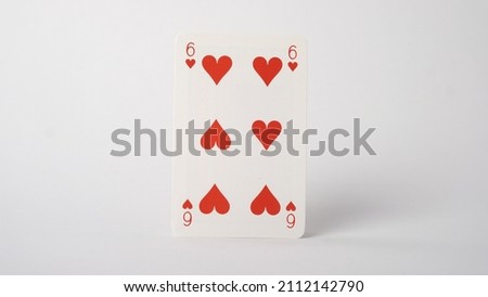 A single poker card. Photographed on a white background in a form that can be used in various application screens and design studies.