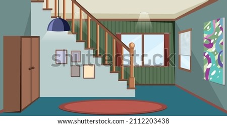 Empty room interior design illustration