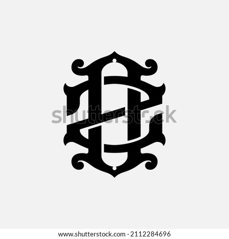Monogram, Badge logo, Initial letters O, Z, OZ or ZO, Interlock, Vintage, Classic, Black Color on White Background