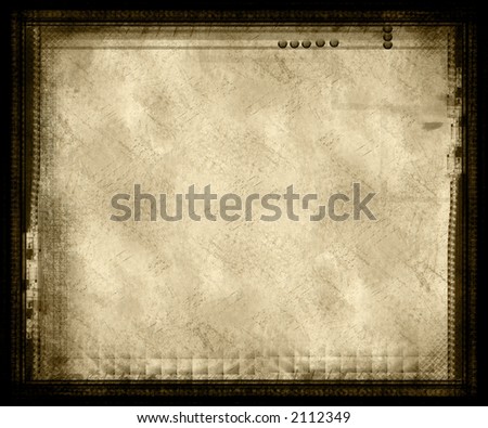 Computer designed grunge border and textured paper background