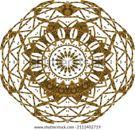 Mandala Gold background abstract vector element decoration decorative. This is an Mandala Gold  Gradation that we created ourselves, and this icon we market to you, you can use for commercial 