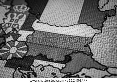 Bulgaria on Europe map background