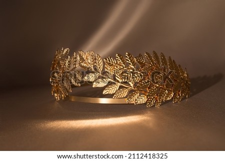 Laurel wreath, symbol of glory, victory or peace. Court of Victors Royalty-Free Stock Photo #2112418325