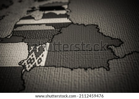 Belarus on Europe map background